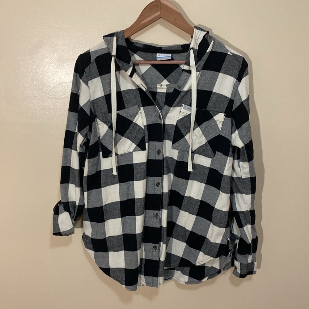 Columbia Anytime Stretch Hooded Long-Sleeve Shirt for Ladies Size Large